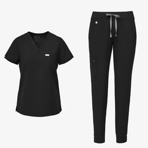 LIKE NEW FIGS Black Medium Scrub Set